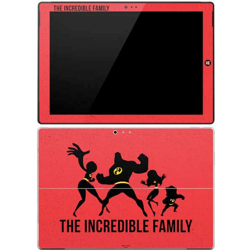 Disney The Incredibles Family Sillhouette Surface Pro 3 Skin